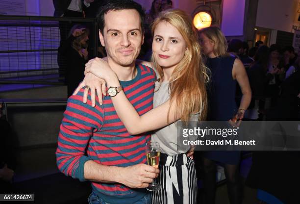 Andrew Scott and Yolanda Kettle attend 'Brave New Works: The Almeida Fundraising Gala 2017' at The Almeida Theatre on March 30, 2017 in London,...