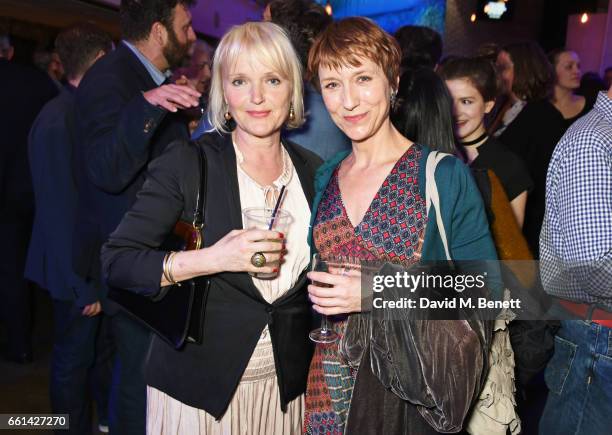 Miranda Richardson and Lia Williams attend 'Brave New Works: The Almeida Fundraising Gala 2017' at The Almeida Theatre on March 30, 2017 in London,...