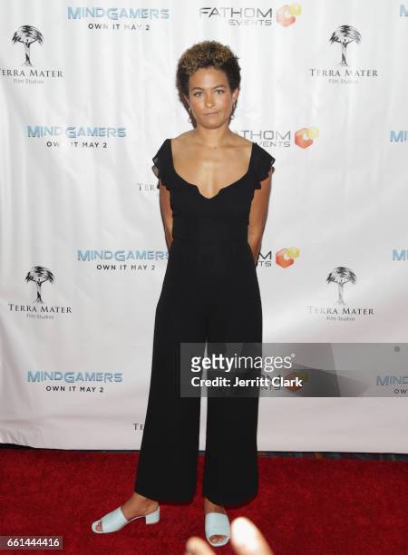 Producer Anouk Shad attends the Fathom Events And Terra Mater Film Studios Premiere Event For "MindGamers: One Thousand Minds Connected Live" -...