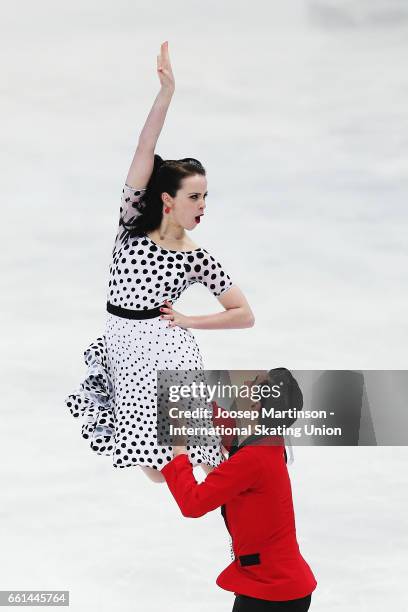 Anna Cappellini and Luca Lanotte of Italy compete in the Ice Dance Short Dance during day three of the World Figure Skating Championships at Hartwall...