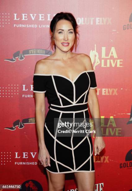 Personality Erin Coscarelli attends the Los Angeles Opening Night Performance Of "Absinthe" at L.A. Live Event Deck on March 23, 2017 in Los Angeles,...