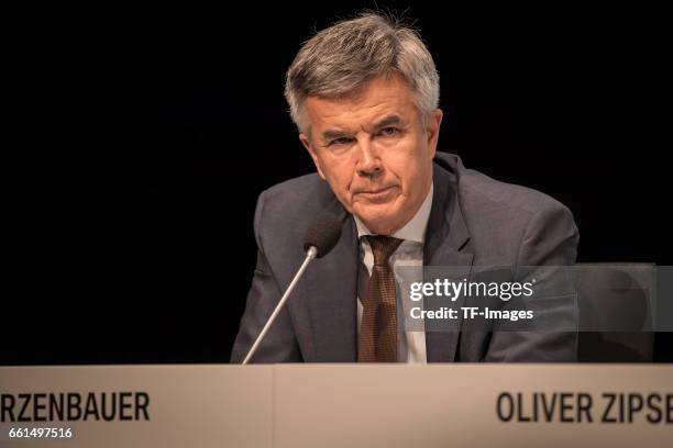 Peter Schwarzenbauer looks on during his speech at the annual accounts press conference at the BWM World in Munich, Germany on March 21, 2017.