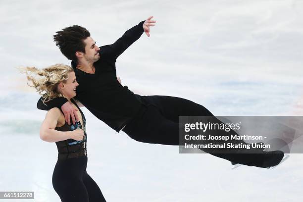 Madison Hubbell and Zachary Donohue of United States compete in the Ice Dance Short Dance during day three of the World Figure Skating Championships...