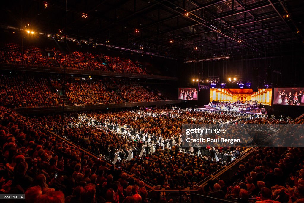 Andre Rieu Audience Dancers waltz amongst the audience as Dutch violinist and conductor ...