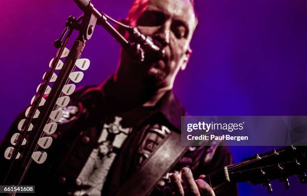 Danish rock band Volbeat with lead singer and guitarist Michael Poulsen performs at Ziggo Dome, Amsterdam, Netherlands, 15 November 2016.