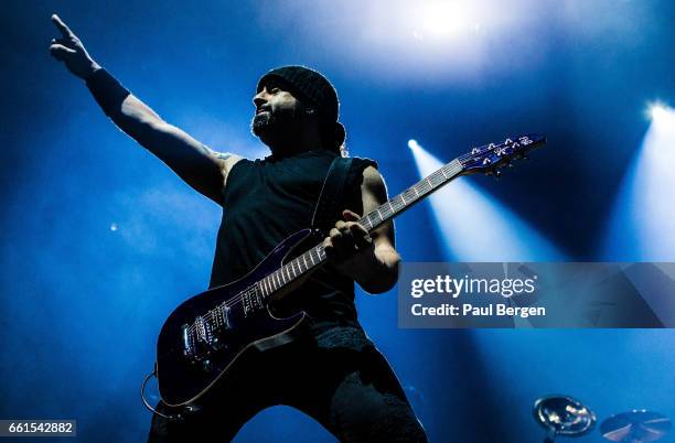 Danish rock band Volbeat with guitarist Rob Caggiano performs at Ziggo Dome, Amsterdam, Netherlands, 15 November 2016.