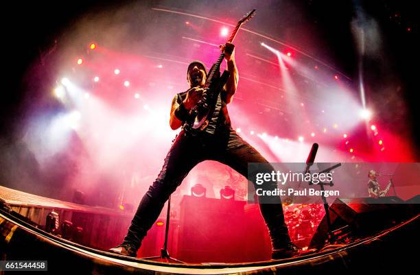 Danish rock band Volbeat with guitarist Rob Caggiano performs at Ziggo Dome, Amsterdam, Netherlands, 15 November 2016.