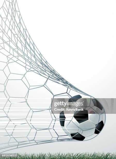 ilustraciones, imágenes clip art, dibujos animados e iconos de stock de objetivo de ilustraciones - soccer goal