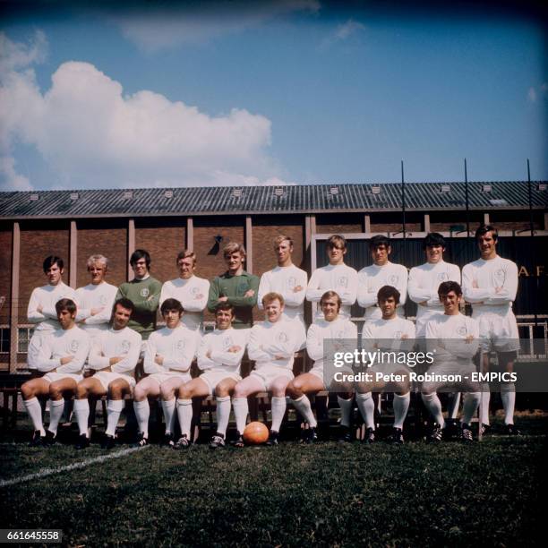 Leeds United squad 1970-71: Chris Galvin, Terry Yorath, David Harvey, Mick Jones, Gary Sprake, Jack Charlton, Allan Clarke, Norman Hunter, Eddie...