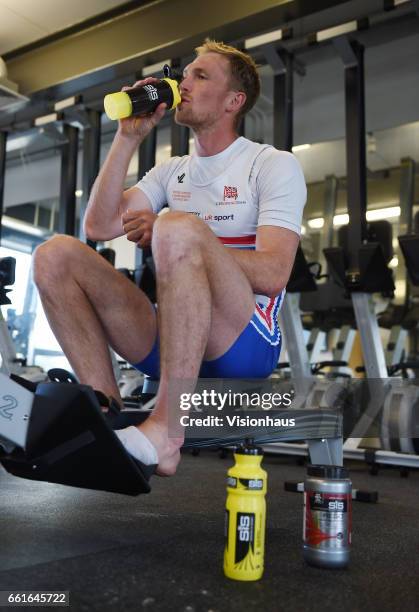 Rower Alex Gregory of the GB Olympic Rowing Team at the Redgrave Pincent Rowing Lake in Caversham, Berkshire.