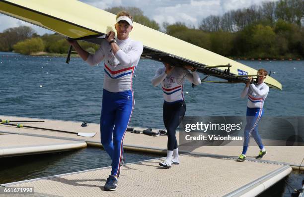 Rower Alex Gregory of the GB Olympic Rowing Team at the Redgrave Pincent Rowing Lake in Caversham, Berkshire.