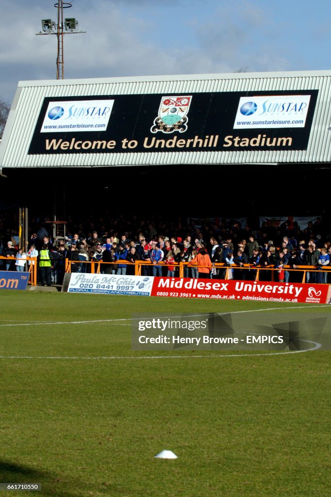 Underhill The Underhill stadium, home of Barnet News Photo - Getty Images
