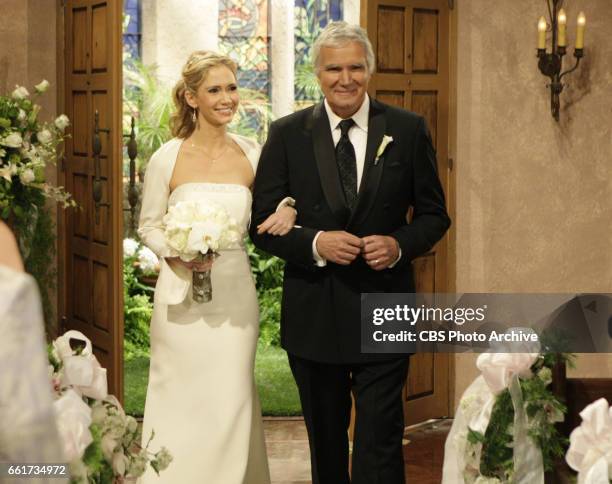 Ashley Jones as Bridget Forrester Marone and John McCook as Eric Forrester of CBSs THE BOLD AND THE BEAUTIFUL, Weekdays on the CBS Television Network.