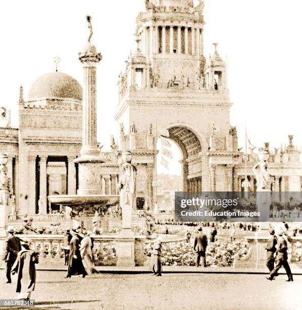 Spanish Colonial Revival Architecture, California-Panama Exposition Vintage Photograph.