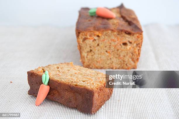 carrot cake slice - carrot cake stock pictures, royalty-free photos & images
