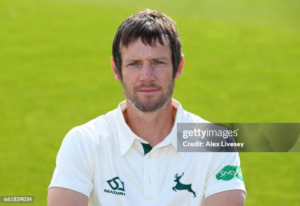 Chris Read of Nottinghamshire CCC poses for a portrait during the Nottinghamshire CCC Photocall at Trent Bridge on March 31, 2017 in Nottingham,...