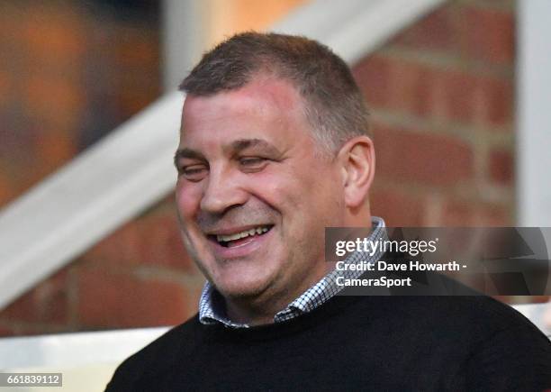 Wigan Warriors' Head Coach Shaun Wane during the Betfred Super League Round 7 match between Leeds Rhinos and Wigan Warriors at Headingley Carnegie...