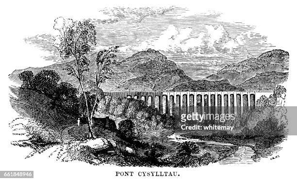 pontcysyllte 渡槽 （維多利亞雕刻） - aqueduct 幅插畫檔、美工圖案、卡通及圖標