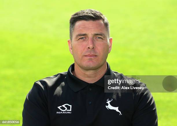 Paul Franks of Nottinghamshire CCC poses for a portrait during the Nottinghamshire CCC Photocall at Trent Bridge on March 31, 2017 in Nottingham,...