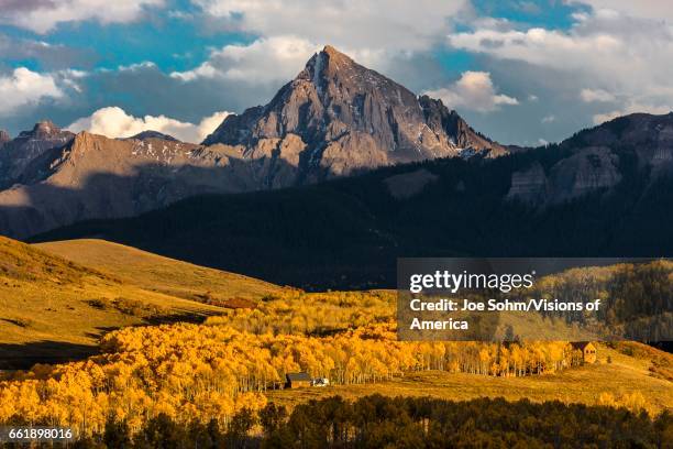 San Juan Mountains In Autumn, near Ridgway Colorado, off Hastings Mesa, dirt road to Telluride, CO.