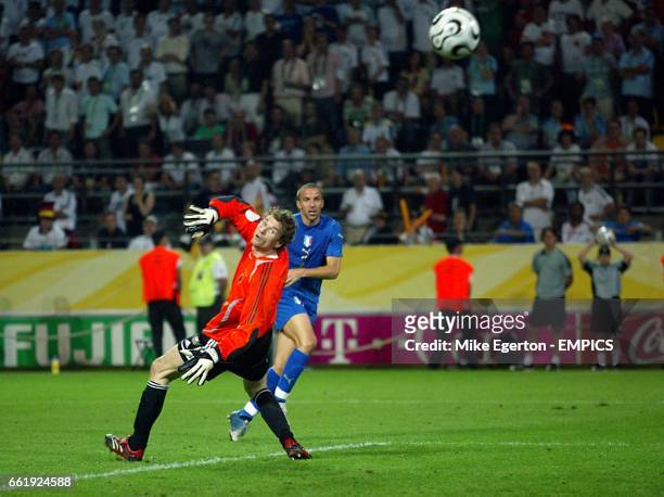 Italy's Alessandro Del Piero scores the second goal of the game past Germany's Jens Lehmann