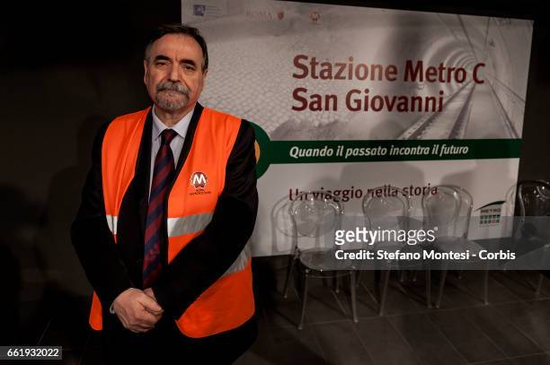 Pasquale Cialdini, sole director of Rome Metropolitan during the presentation to the press of the new stop Metro C in San Giovanni on March 31, 2017...