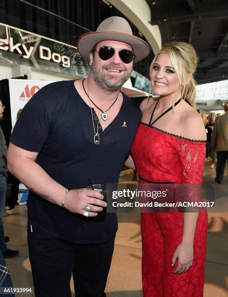 Singers Lee Brice and Lauren Alaina attend the 52nd Academy Of Country Music Awards Cumulus/Westwood One Radio Remotes at T-Mobile Arena on March 31,...