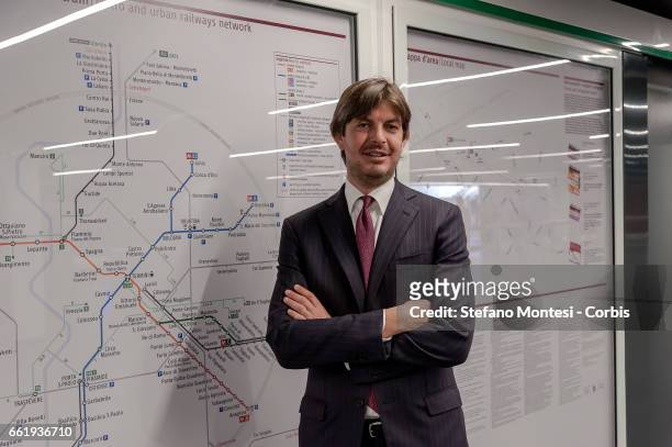 Fabrizio Di Paola, CEO of Metro Cduring the presentation to the press of the new stop Metro C in San Giovanni on March 31, 2017 in Rome, Italy....