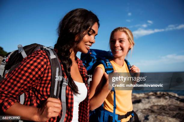 happy emotions outdoors - hiking australia stock pictures, royalty-free photos & images