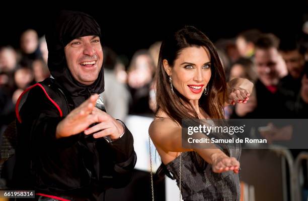 Arturo Valls and Pilar Rubio attends fesTVal Orange Carpet on March 31 on March 31, 2017 in Burgos, Spain.