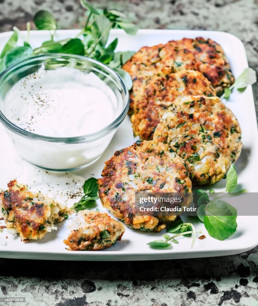 Crispy fish cakes
