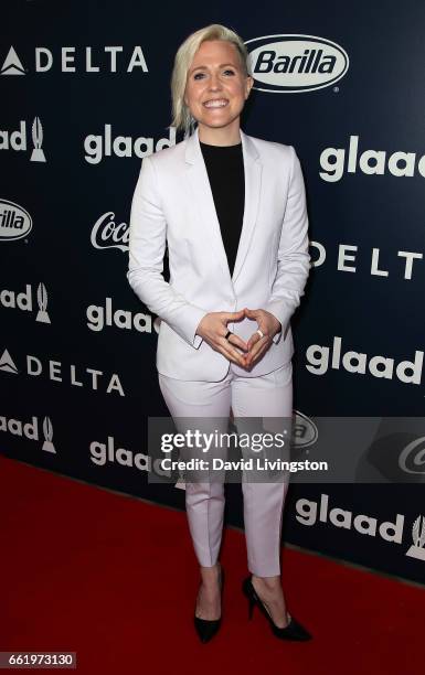 Actress/YouTube star Hannah Hart attends the inaugural GLAAD Rising Stars Luncheon at The Beverly Hilton Hotel on March 31, 2017 in Beverly Hills,...