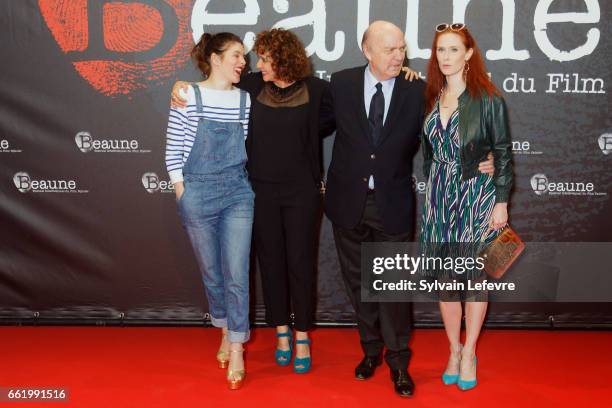 Valerie Donzelli , Valeria Golino, Jean-Paul Rappeneau and Audrey Fleurot attend 9th Beaune International Thriller Film Festival on March 31, 2017 in...