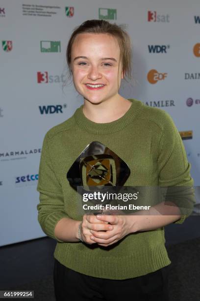 Lena Urzendowsky attends the 53rd Grimme Award at Theater Marl, on March 31, 2017 in Marl, Germany.