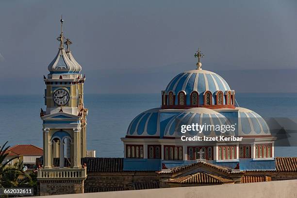 agios nikolaos church karlovasi, samos island - iglesia de agios nikolaos fotografías e imágenes de stock