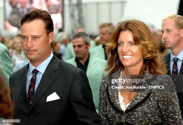 S Chris DiMarco and wife Amy at the opening ceremony