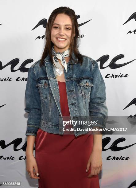 Singer-songwriter Bailey Bryan attends the 52nd Academy Of Country Music Awards Cumulus/Westwood One Radio Remotes at T-Mobile Arena on March 31,...