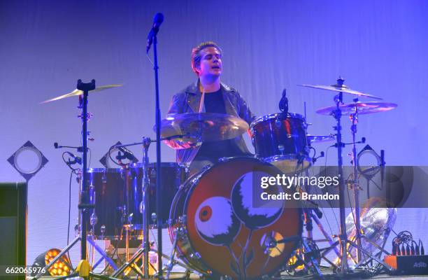 Colin Jones of Circa Waves performs on stage at the Forum on March 31, 2017 in London, United Kingdom.