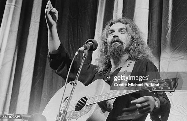 Scottish comedian Billy Connolly performing in 'The Secret Policeman's Other Ball', at the Drury Lane theatre, London, 9th September 1981. The show...
