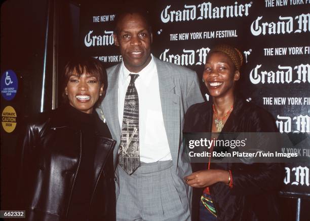 From left to right, Actors Angela Bassett, Danny Glover and his daughter attend the screening of "Boesman & Lena" September 23, 2000 in New York, NY.