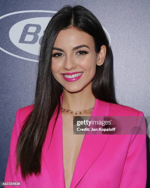 Actress Victoria Justice arrives at the Inaugural GLAAD Rising Stars Luncheon at The Beverly Hilton Hotel on March 31, 2017 in Beverly Hills,...