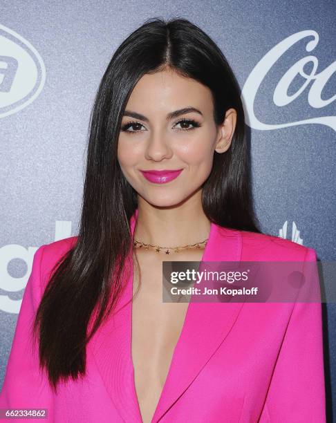 Actress Victoria Justice arrives at the Inaugural GLAAD Rising Stars Luncheon at The Beverly Hilton Hotel on March 31, 2017 in Beverly Hills,...