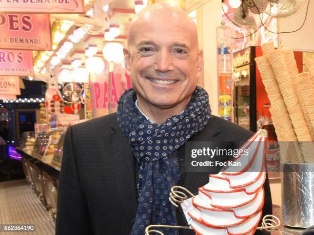 Meteo TV presenter Louis Bodin attends Foire du Trone Auction Launch Party to benefit 'Les Petits Princes' Children Care Association at Pelouse de...