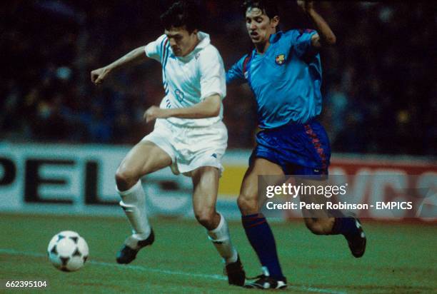 Barcelona's Gary Lineker in action