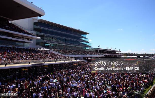 Crowds flock to Flemington racecourse to watch the Emirates Melbourne Cup which is won by Efficient ridden by Michael Rodd and trained by Graeme...