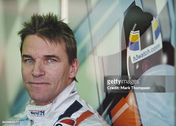 Portrait of Stefan Johansson of Sweden, driver of the Johansson Motorsport LMP900 Audi R8 Audi turbo V8 during the pre race test days for the FIA...