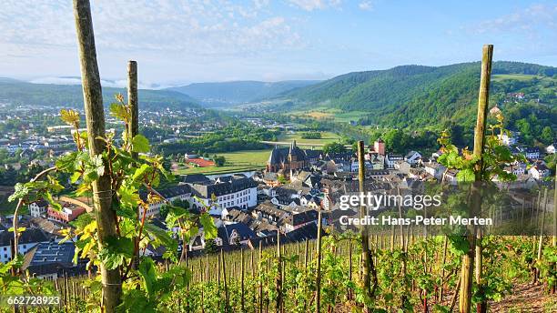 saarburg, saar valley, view across old town - saarland imagens e fotografias de stock