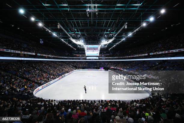 Paul Fentz of Germany competes in the Men's Free Skating during day four of the World Figure Skating Championships at Hartwall Arena on April 1, 2017...