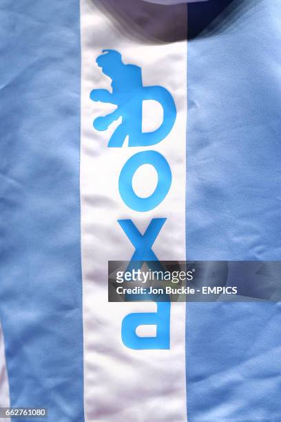 Pair of boxing shorts bearing the name of the fight promoter, Boxa Promotions