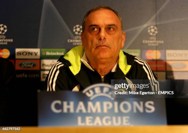 Chelsea Manager Avram Grant during the Press conference